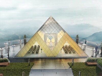 The Vertical Sky Glass Pyramid at Wyndham Ion Majestic Hotel