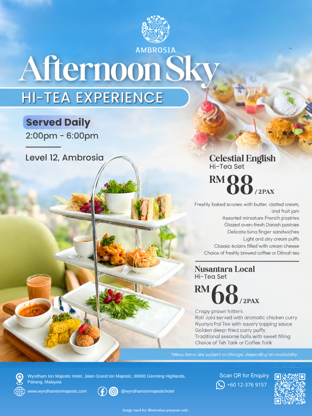 Afternoon Sky Hi-Tea Set